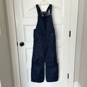 Youth M Arctix bib snow pants navy